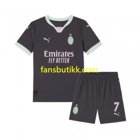 Fotballdrakt AC Milan Morata 7 Barn Hjemmetrøye 2024-2025 Langermet